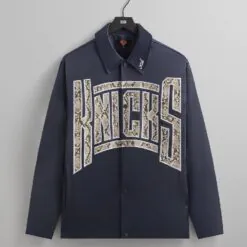 Kith for the New York Knicks Snap Front Coaches Jacket
