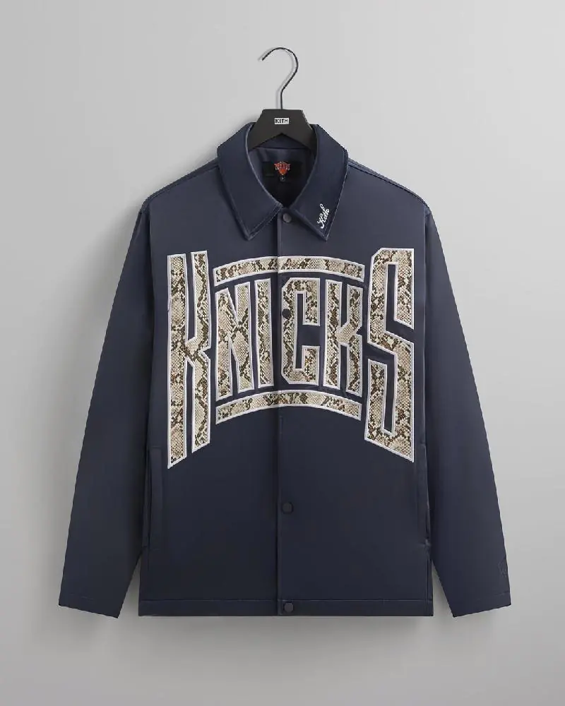 Kith for the New York Knicks Snap Front Coaches Jacket