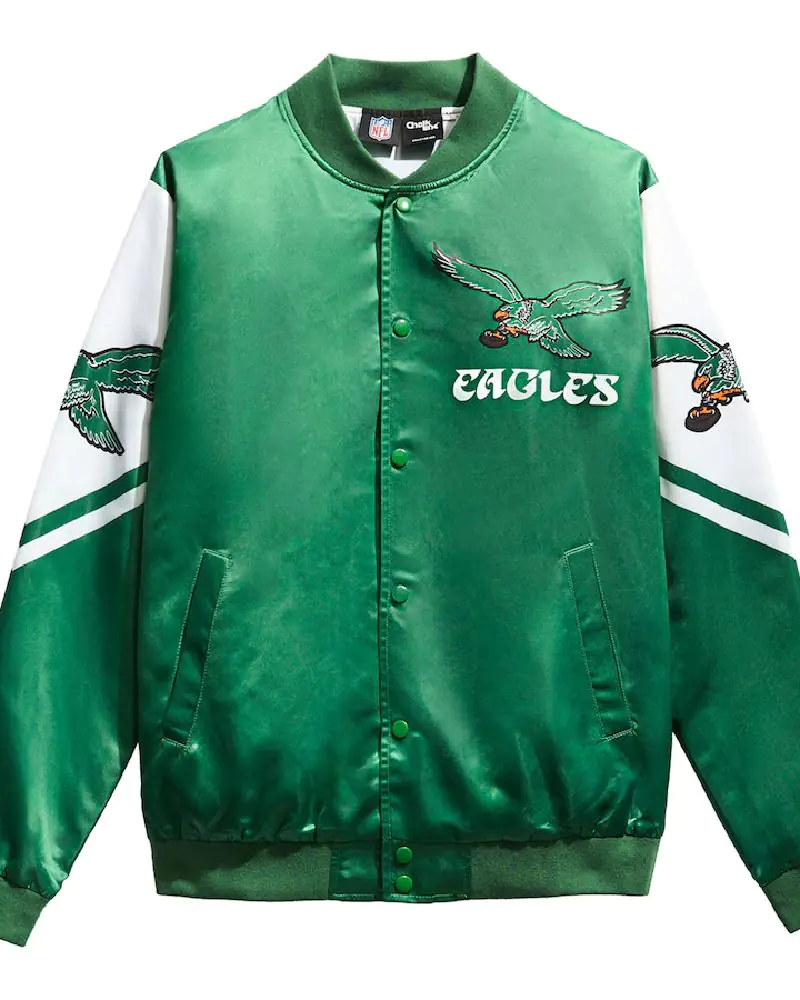 Men’s Chalk Line Kelly Philadelphia Eagles Fanimation Satin Jacket