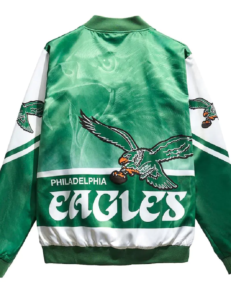 Men’s Chalk Line Kelly Philadelphia Eagles Fanimation Satin Jacket