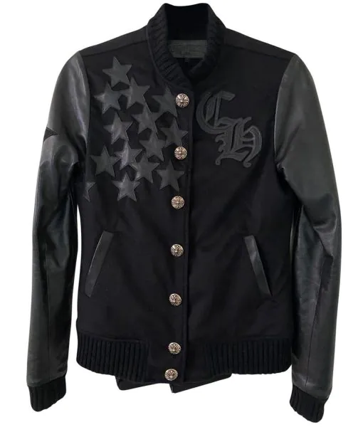 Men’s Chrome Hearts Black Varsity Jacket Men’s Chrome Hearts Black Varsity Jacket