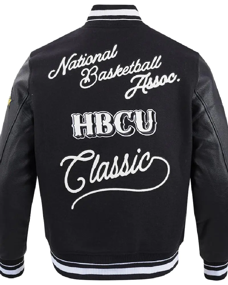Men’s Pro Standard Black 2024 NBA All-Star Game x HBCU Classic Varsity Jacket