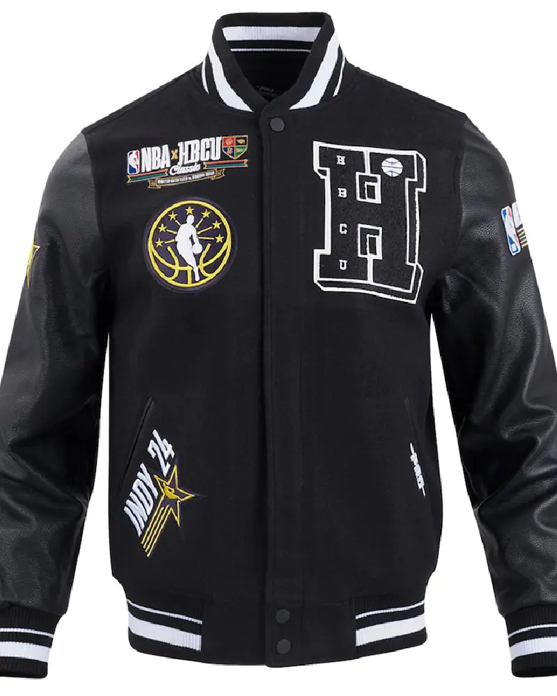 Men’s Pro Standard Black 2024 NBA All-Star Game x HBCU Classic Varsity Jacket