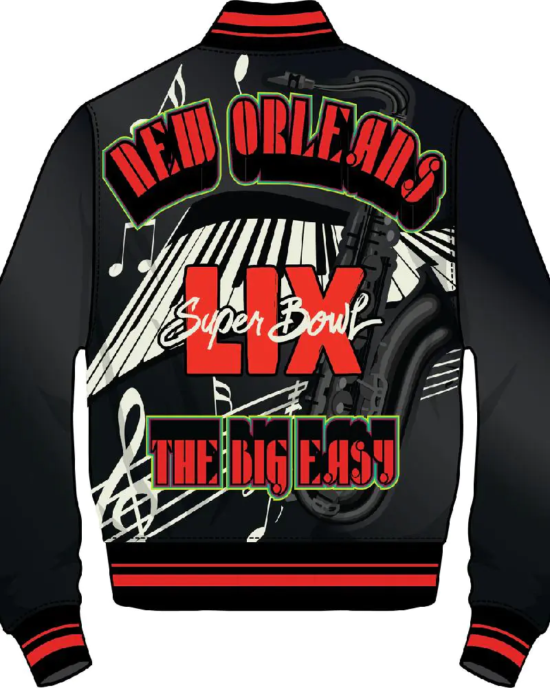 Men’s Pro Standard Black Super Bowl LIX 59 Rib Sublimated Satin Jacket