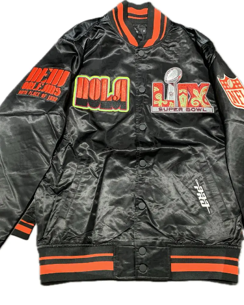 Men’s Pro Standard Black Super Bowl LIX 59 Rib Sublimated Satin Jacket