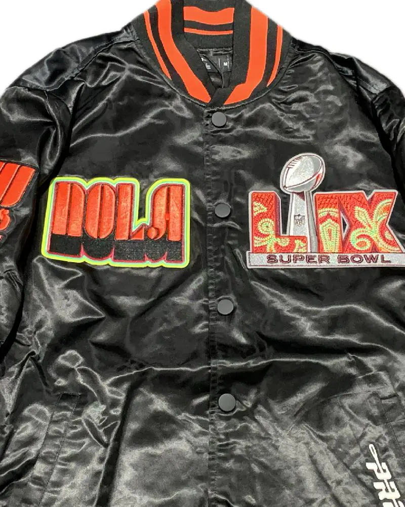 Men’s Pro Standard Black Super Bowl LIX 59 Rib Sublimated Satin Jacket