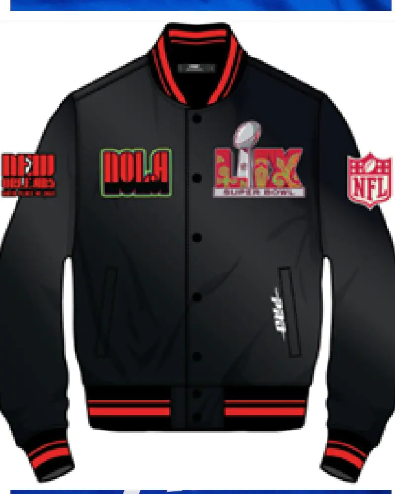Men’s Pro Standard Black Super Bowl LIX 59 Rib Sublimated Satin Jacket