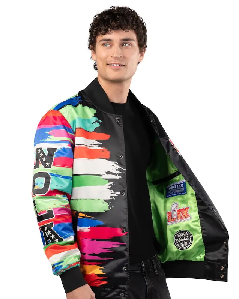 Men’s Super Bowl LIX Starter X MSX By Michael Strahan Black Voodoo Jacket