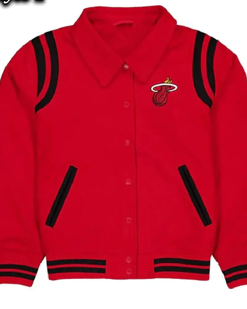 Miami Heat Sport Night Teddy Varsity Jacket Miami Heat Sport Night Teddy Varsity Jacket