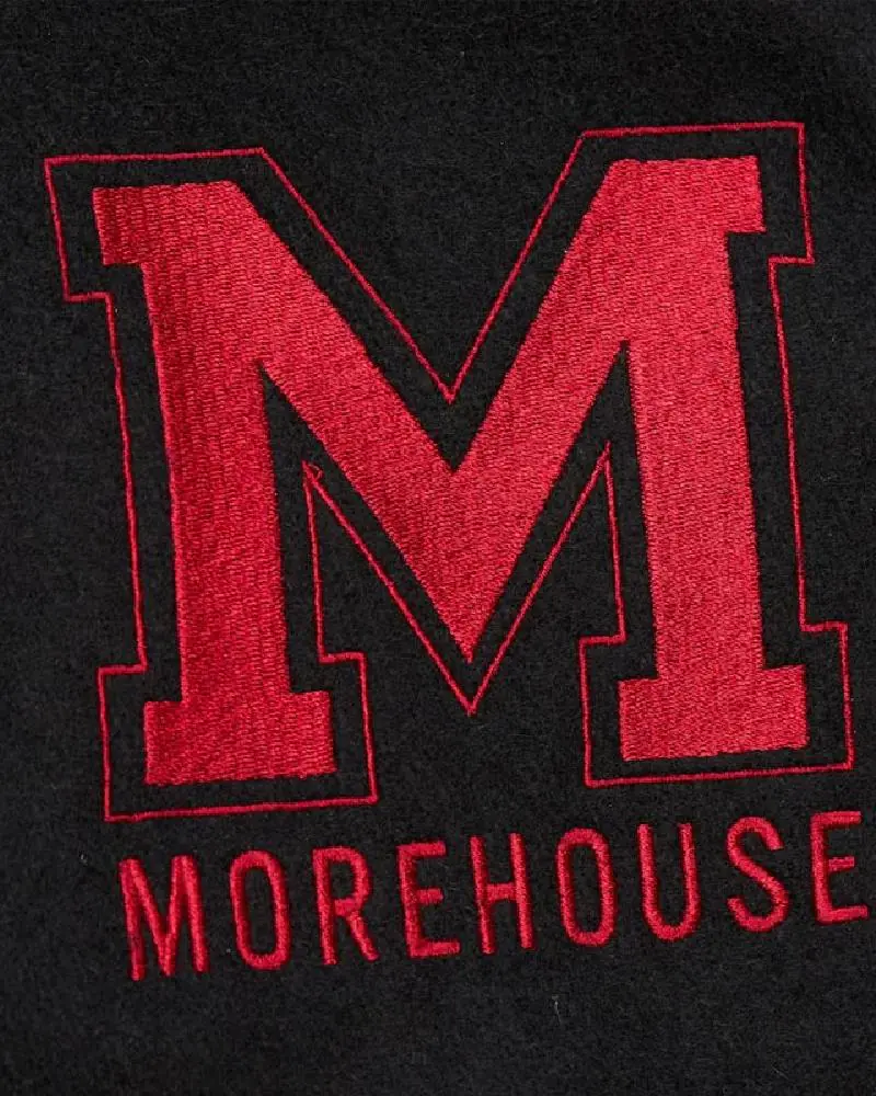 Morehouse Maroon Tigers Homecoming Black Varsity Jacket Morehouse Maroon Tigers Homecoming Black Varsity Jacket