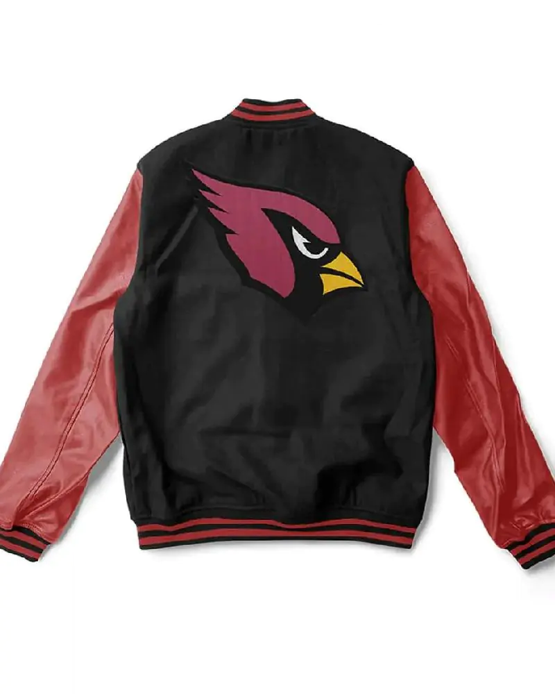 NFL Arizona Cardinals Varsity Wool/Leather Burgundy/Black Jacket