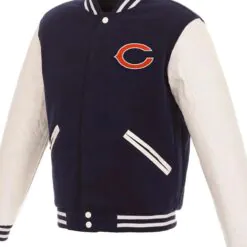 NFL Chicago Bears Varsity Navy and White Jacket