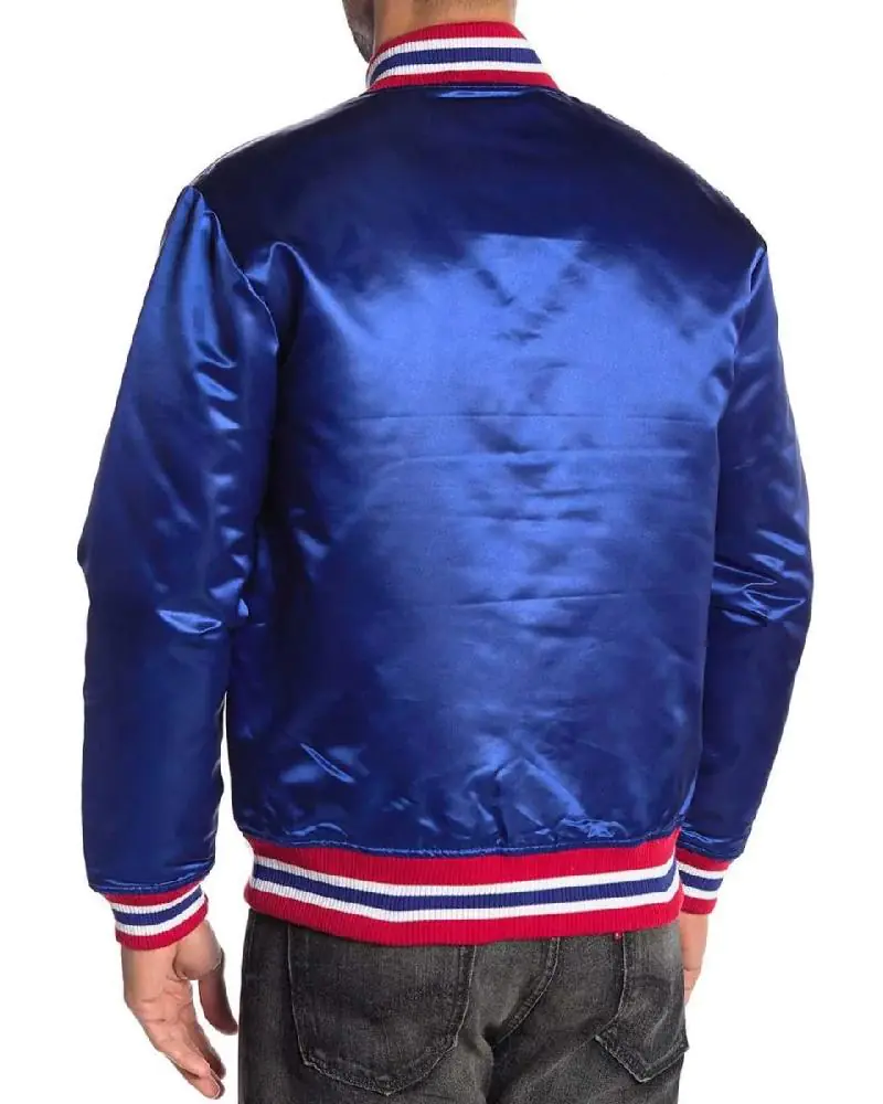 NY Giants NFL Satin Blue Jacket