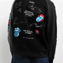 Cookies x The Rolling Stones Letterman Black Varsity Jacket