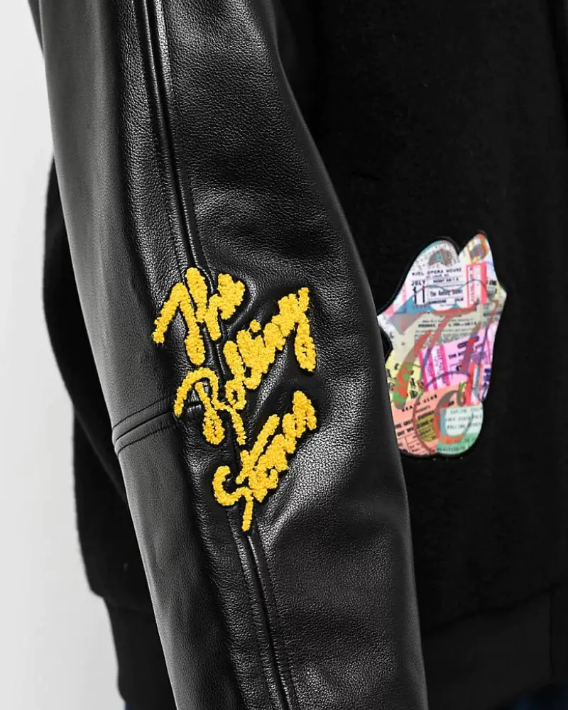 Cookies x The Rolling Stones Letterman Black Varsity Jacket