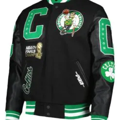 Black Boston Celtics NBA Finals Champions Varsity Jacket