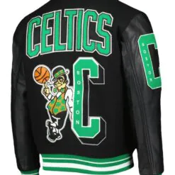 Black Boston Celtics NBA Finals Champions Varsity Jacket