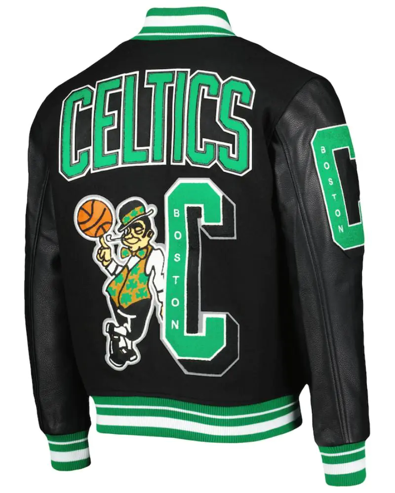 Black Boston Celtics NBA Finals Champions Varsity Jacket