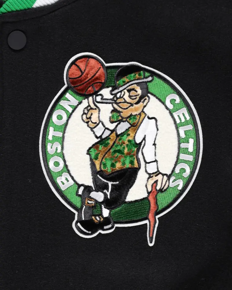Black Boston Celtics NBA Finals Champions Varsity Jacket
