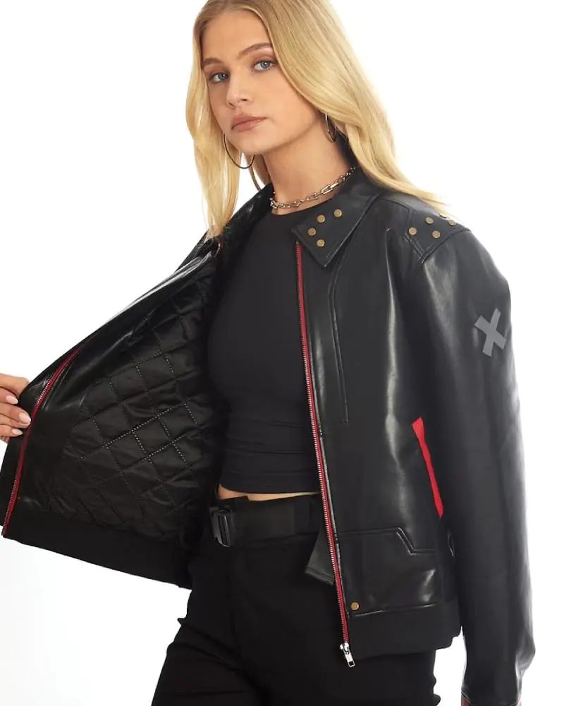 Arcane Season 2 VI Black Leather Jacket Arcane Season 2 VI Black Leather Jacket