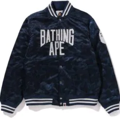 Solid Camo NYC Logo Nylon Varsity Jacket