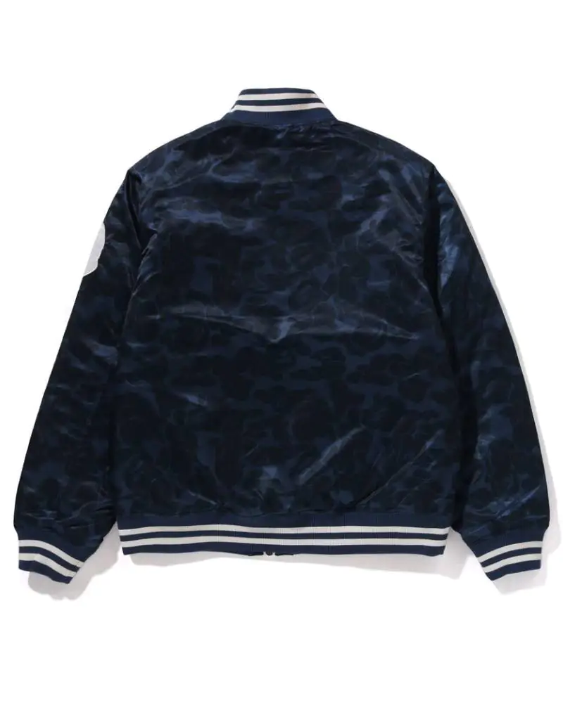 Solid Camo NYC Logo Nylon Varsity Jacket Solid Camo NYC Logo Nylon Varsity Jacket