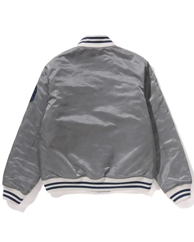 Solid Camo NYC Logo Nylon Varsity Jacket Solid Camo NYC Logo Nylon Varsity Jacket