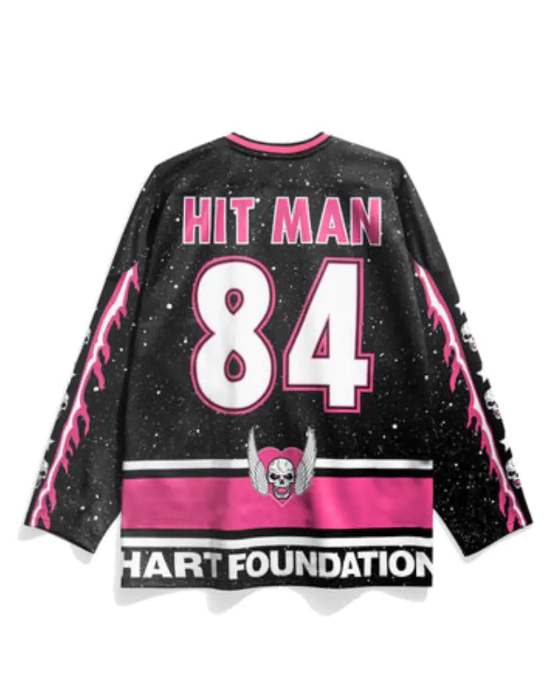 Bret Hart Speckle Black Hockey Jersey