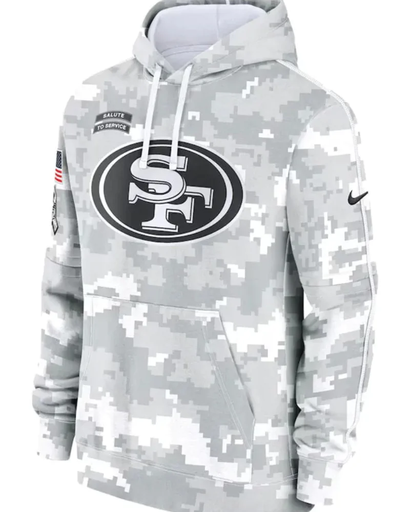 San Francisco 49ers Salute To Service Camo 2024 Hoodie