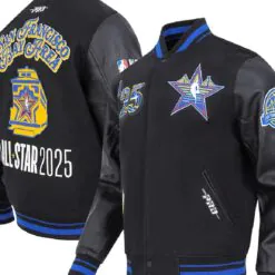 Unisex 2025 NBA All-Star Game Pro Standard Black Wool Varsity Jacket