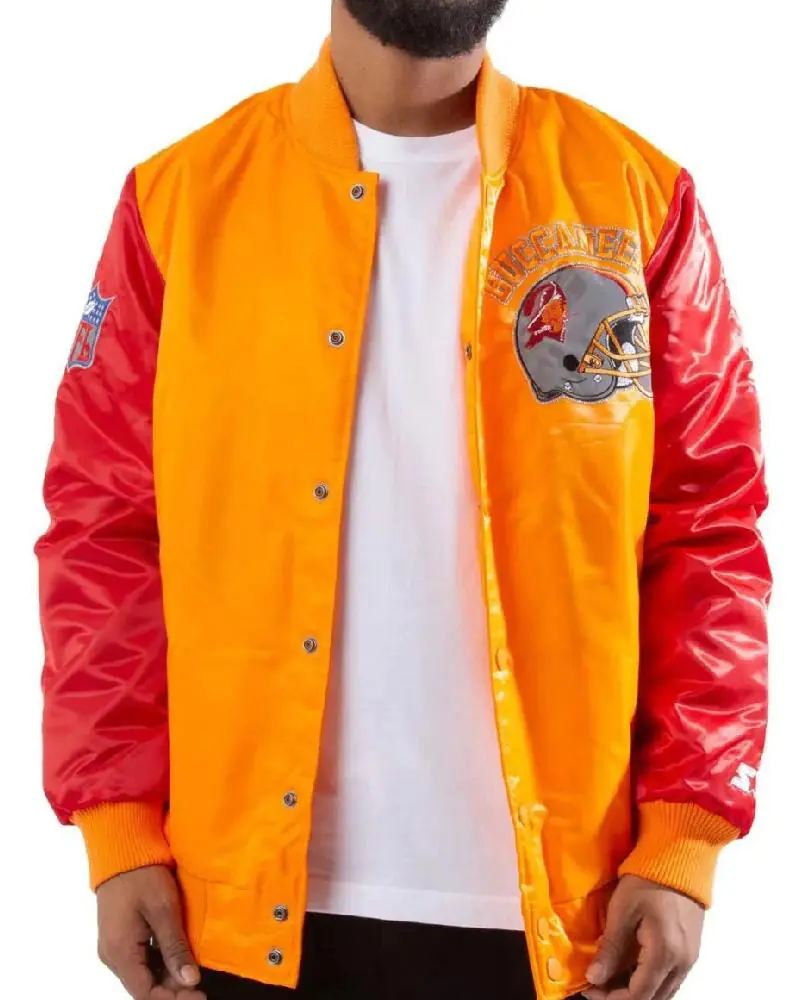 Varsity NFL Tampa Bay Buccaneers Satin Jacket Varsity NFL Tampa Bay Buccaneers Satin Jacket