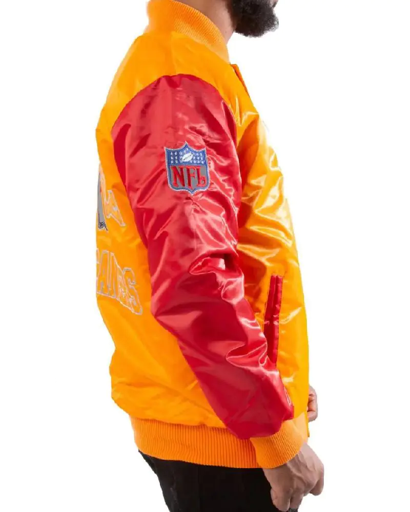 Varsity NFL Tampa Bay Buccaneers Satin Jacket Varsity NFL Tampa Bay Buccaneers Satin Jacket