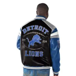 Detroit Lions Home Team Leather Jacket