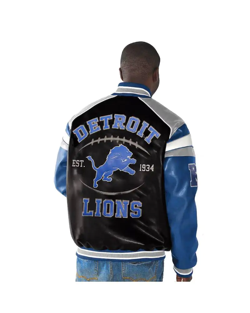 Detroit Lions Home Team Leather Jacket