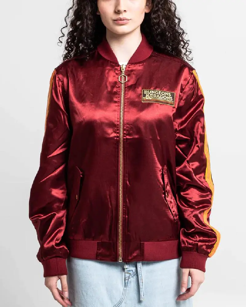 Retro Red Dragon Bomber Jacket