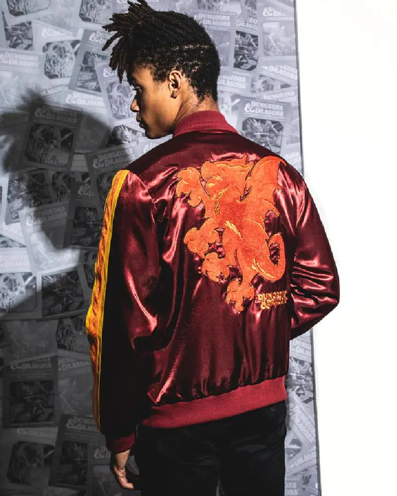 Retro Red Dragon Bomber Jacket