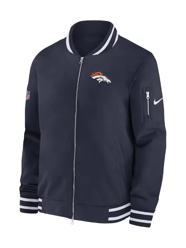 Denver Broncos Coach Full-Zip Bomber Jacke Denver Broncos Coach Full-Zip Bomber Jacke