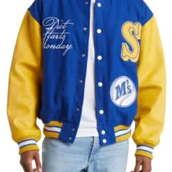 Diet Starts Monday Mariners Varsity Jacket