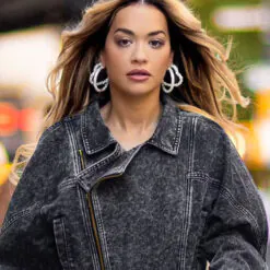 Rita Ora Grey Denim Jacket