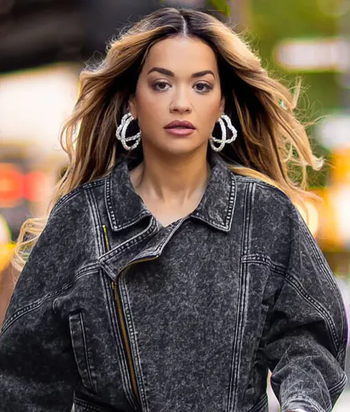 Rita Ora Grey Denim Jacket