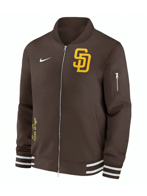 SD Padres Brown Bomber Jacket