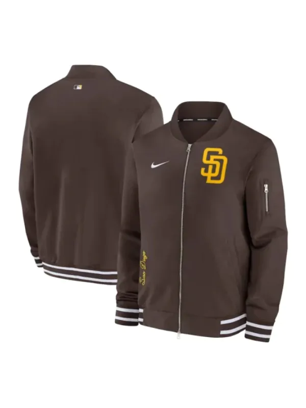 SD Padres Brown Bomber Jacket