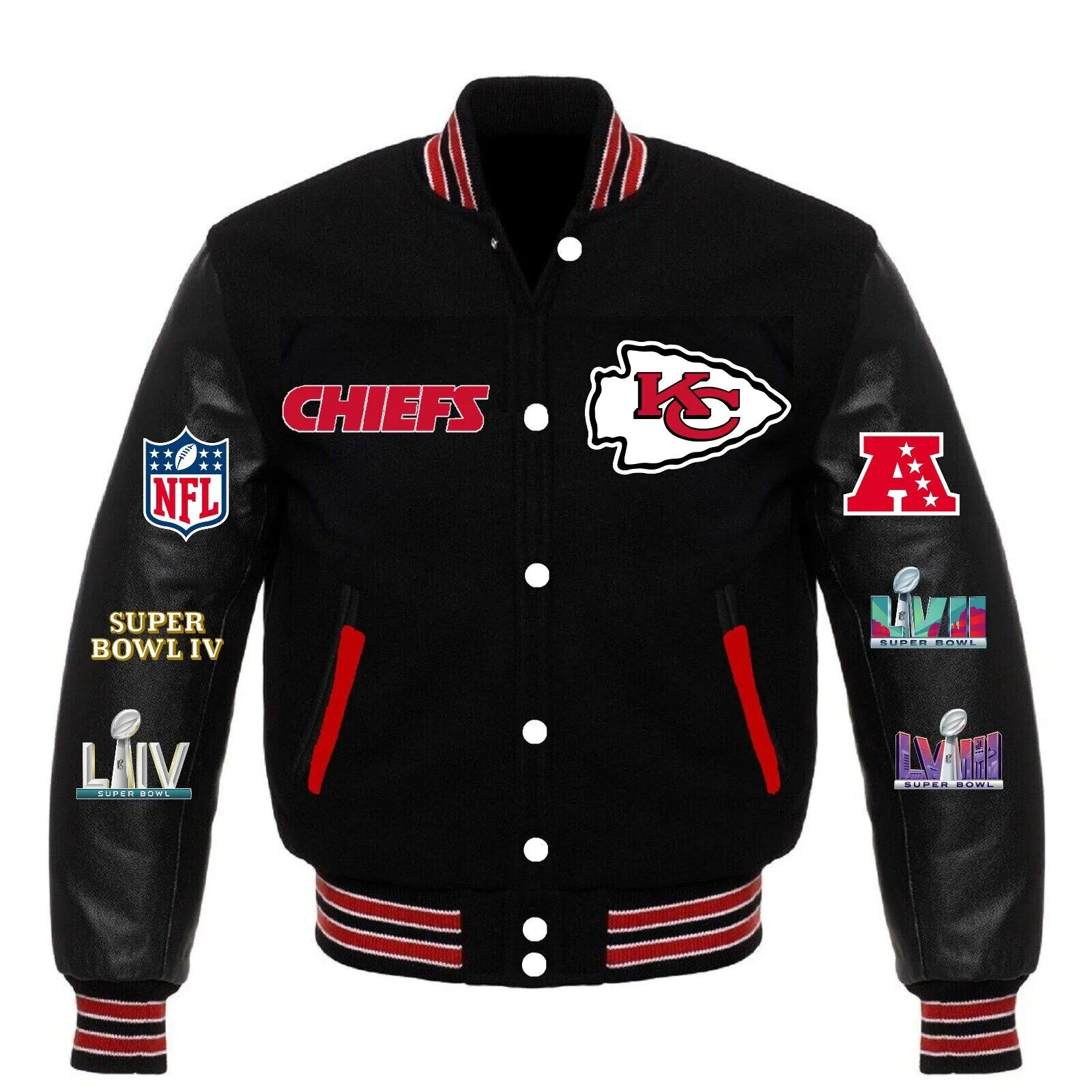 Kansas City Chiefs Super Bowl Championship 2024 Varsity jacket
