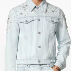 The Voice S27 John Legend Blue Embellished Denim Jacket
