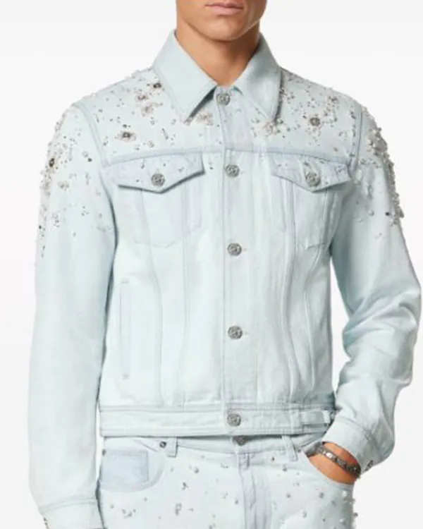 The Voice S27 John Legend Blue Embellished Denim Jacket
